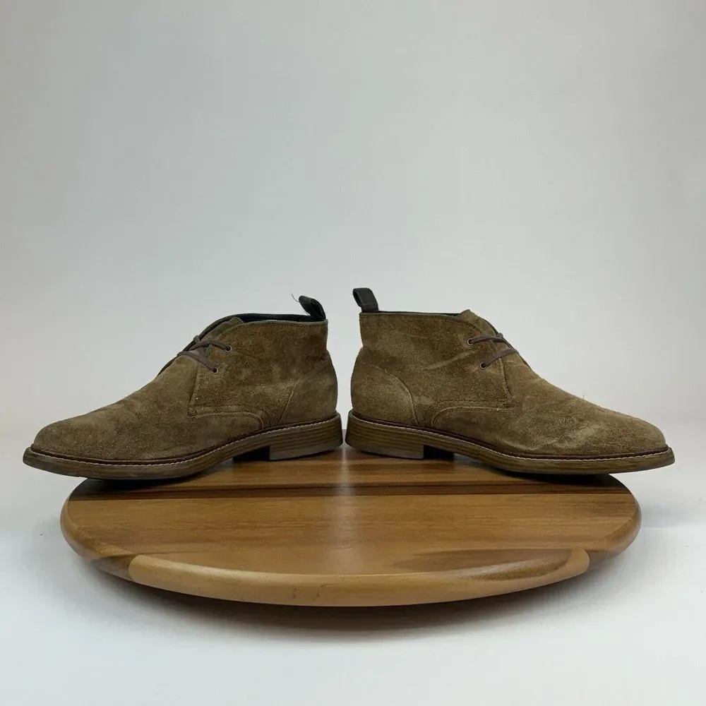 Mens Cole Haan Adams Grand Os Brown Leather Casual Chukka Ankle Boots Size 9.5 M
